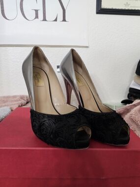 Vintage 2000s Valentino Garavani Heels With Rose Detail